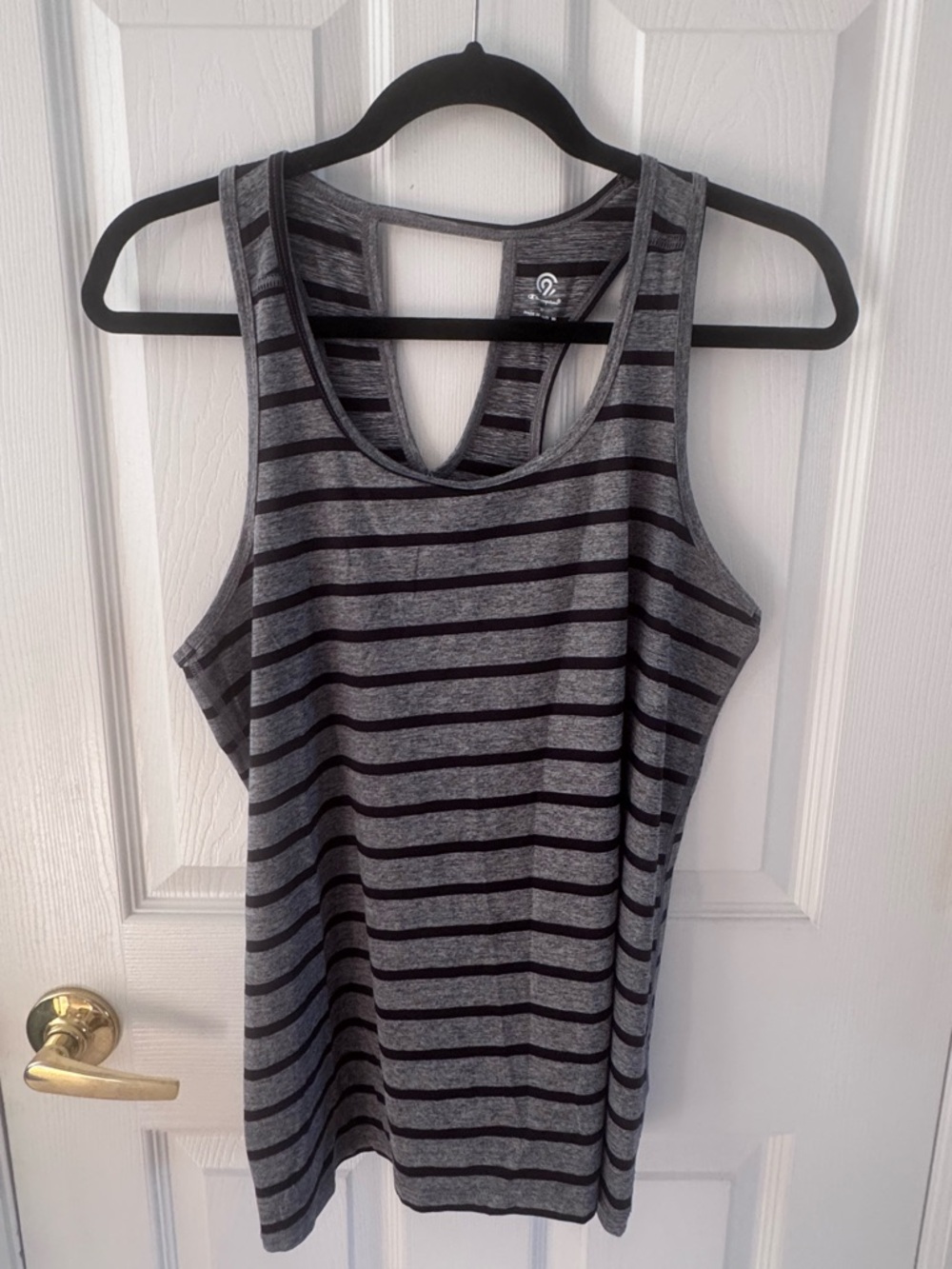 Champion Gray & Black Striped Tank Top